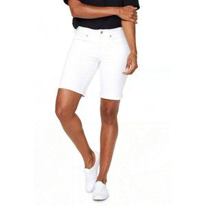 NYDJ Ella Denim Bermuda Shorts Optic White